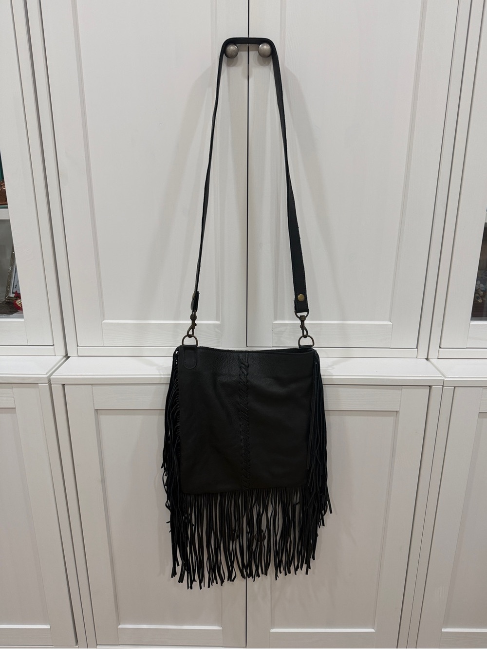 McFadin Black Fringe Crossbody Bag - western Women's Shoulder Bag